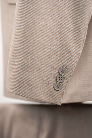 Beige Lucio double-breasted oversized suit