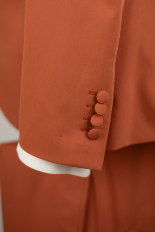 Oranžs Quesste slim fit uzvalks ar divrindu pogu vesti