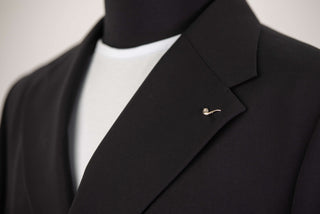 Black Lucio double-breasted oversized suit