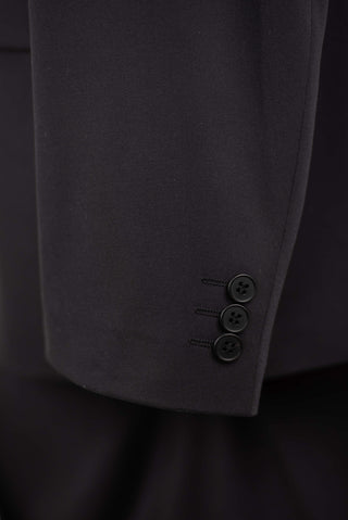 Black Lucio double-breasted oversized suit