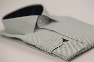 Nino Pacoli slim-fit shirt with a detailed green pattern