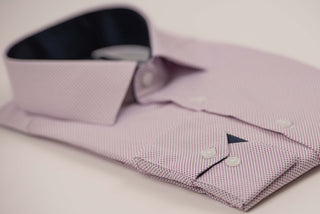 Light purple Nino Pacoli slim-fit shirt with a detailed purple pattern