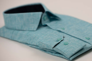 Tirkīza zils Nino Pacoli slim fit krekls