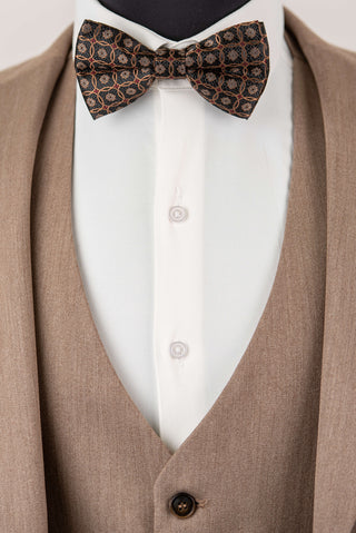 Dark beige Quesste extended suit with a vest