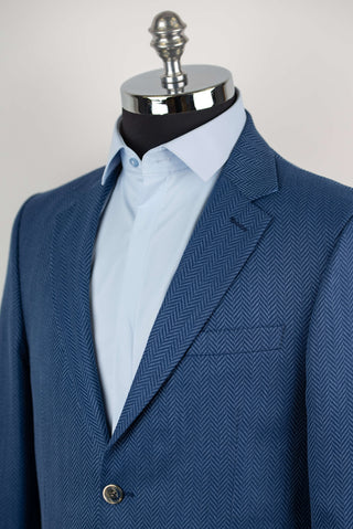 Blue Lozenge regular fit stretch blazer