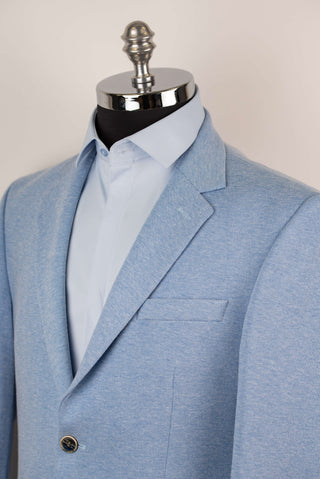 Light blue Lozenge extended stretch blazer