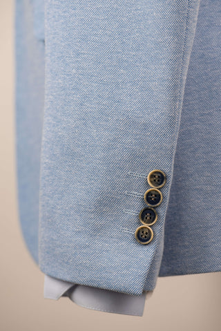 Light blue Lozenge extended stretch blazer