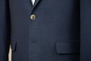 Dark blue Lozenge slim fit stretch blazer