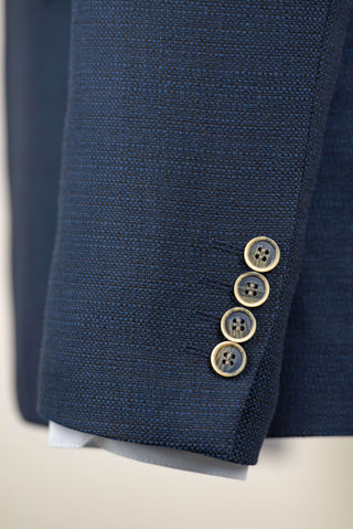 Dark blue Lozenge slim fit stretch blazer