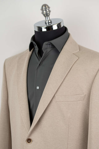 Beige Lozenge slim fit stretch blazer