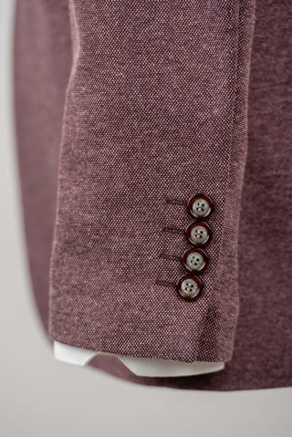 Burgundy Lozenge extended stretch blazer