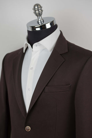 Dark brown Lozenge slim fit stretch blazer