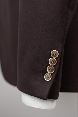 Dark brown Lozenge slim fit stretch blazer