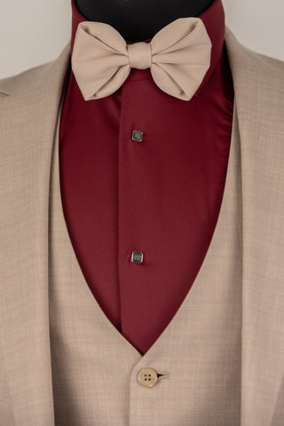Bēšs Quesste slim fit uzvalks ar vesti