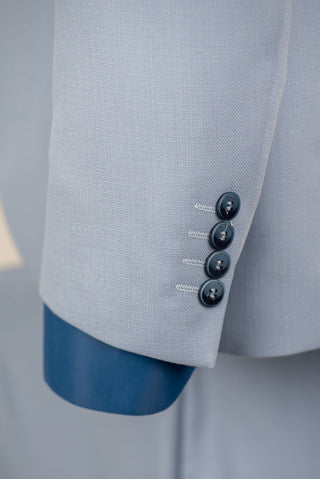Gaiši zils Quesste slim fit uzvalks ar vesti