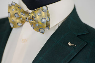 Dark green Lucio regular fit suit with a plaid pattern