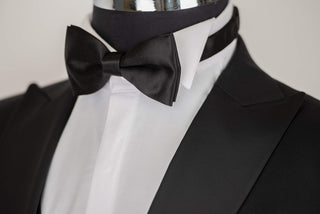 Black Lucio slim fit tuxedo with a vest