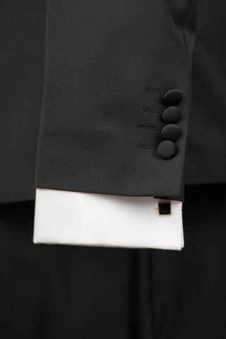 Black Lucio slim fit tuxedo with a vest