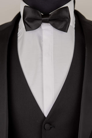 Black Lucio slim fit tuxedo with a vest