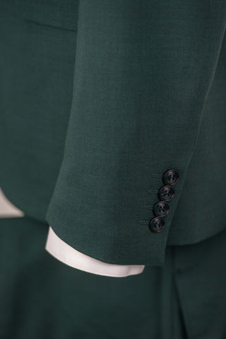 Tumši zaļš Quesste slim fit uzvalks ar vesti