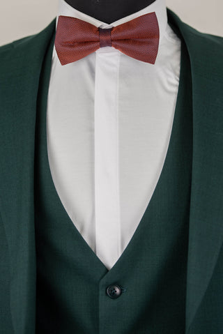 Tumši zaļš Quesste slim fit uzvalks ar vesti