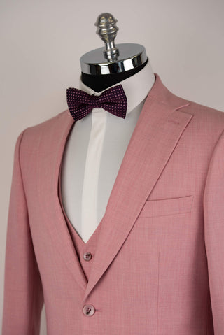 Rozā Quesste slim fit uzvalks ar vesti