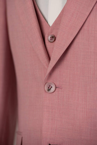 Rozā Quesste slim fit uzvalks ar vesti