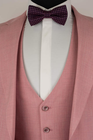 Rozā Quesste slim fit uzvalks ar vesti