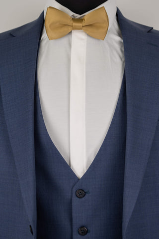 Blue Quesste slim fit suit with a vest