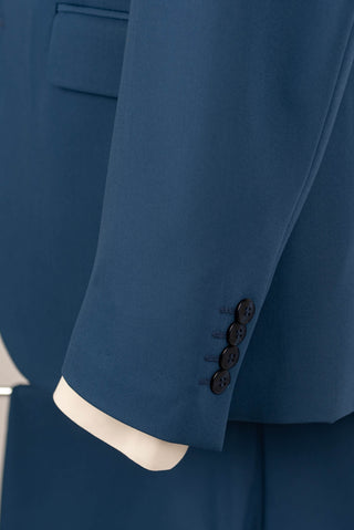 Blue Quesste slim fit suit with a double-breasted vest