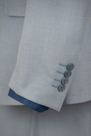 Gaiši zils Quesste slim fit uzvalks ar vesti