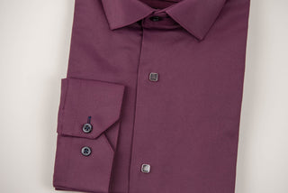 Burgundy Nino Pacoli slim-fit shirt