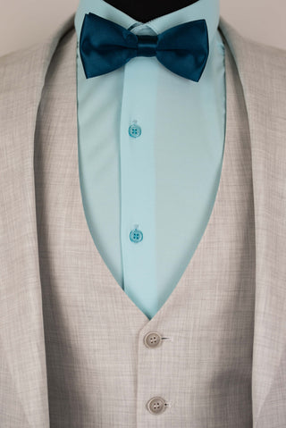 Gaiši pelēks Quesste slim fit uzvalks ar vesti