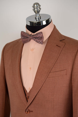 Tumši oranžs Quesste slim fit uzvalks ar vesti