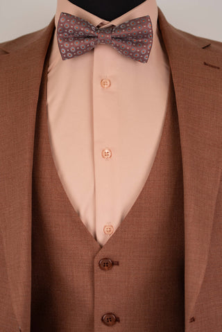 Tumši oranžs Quesste slim fit uzvalks ar vesti