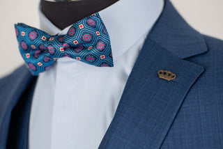 Blue Franko Cardini slim fit suit with a vest