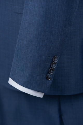 Blue Franko Cardini slim fit suit with a vest