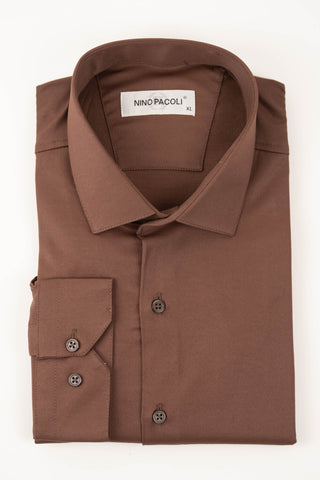 Brūns Nino Pacoli regulāra piegriezuma krekls