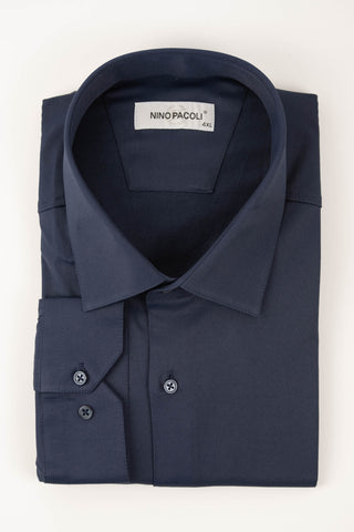 Tumši zils Nino Pacoli regulāra piegriezuma krekls