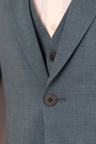 Zaļš Quesste slim fit uzvalks ar vesti
