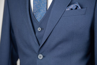 Zils Azzaro slim fit uzvalks ar vesti