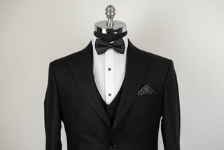 Melns Azzaro slim fit uzvalks ar vesti