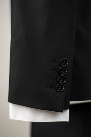 Melns Azzaro slim fit uzvalks ar vesti