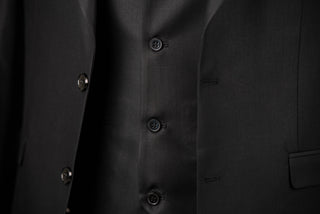 Melns Azzaro slim fit uzvalks ar vesti