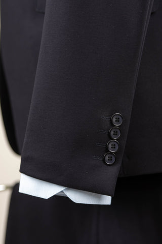 Tumši zils Lucio pagarināts elastīga auduma uzvalks