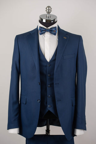 Zils Franko Cardini slim fit uzvalks ar vesti