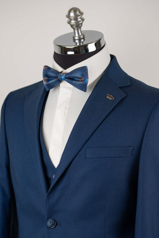 Zils Franko Cardini slim fit uzvalks ar vesti