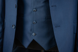Zils Franko Cardini slim fit uzvalks ar vesti