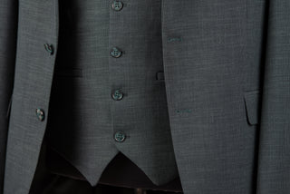Zaļš Franko Cardini slim fit uzvalks ar vesti