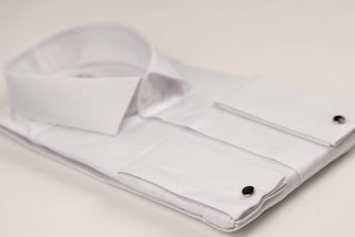 White Nino Pacoli regular fit shirt with cufflinks